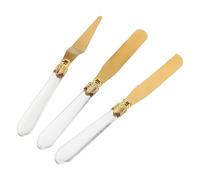 jojofuny Set 3 Pezzi Coltelli per Formaggio in Acciaio Inox Manico Cristallo Spatola e Coltello per Burro Utensili da Cucina per Servire Formaggi in Famiglia Feste e Picnic