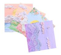 jojofuny Set 4 Libri di Foglietti Adesivi Riutilizzabili 80 Pagine Design Acquerello e Pittura a Olio, Carta Decorativa per Journaling, Scrapbooking e Appunti Artistici Stile Giapponese