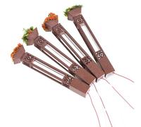jojofuny Set 4 Mini Lampioni da Giardino in ABS Colore Bronzo Decorazioni Miniature per Tavoli di Sabbia e Casa delle Bambole Accessori da Interno ed Esterno per Decorazione Ambienti