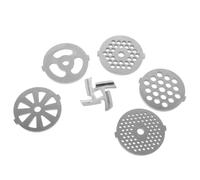 jojofuny Set 6 Accessori per Tritacarne in Acciaio Inossidabile Piastre di Taglio Fori da 7Mm e 83Mm Dischi e Lame per Macinare Carne Utensili Compatti per Cucina e Preparazioni