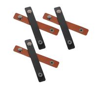 jojofuny Set 6 Cinghie in Pelle Bottone a Pressione, Avvolgitore per Auricolari e Supporto per Cavi Usb, Organizzatore per Cavi da Scrivania Casa e Ufficio, Fasce Riutilizzabili