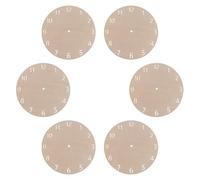 jojofuny Set 6 Pezzi Quadranti in Legno Rotondi 23 Cm per Orologi Fai da Te, Kit con Superficie Bianca Personalizzabile, Materiale Naturale Non Trattato, per Decorazioni Casa e