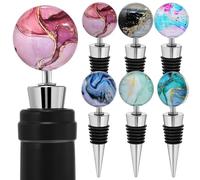 jojofuny Set 6 Pezzi Tappi in Lega per Bottiglie di Vino Design Chiusura Ermetica Dimensioni Compatte per Conservazione Facile Accessori Versatili per Amanti del Vino e Feste