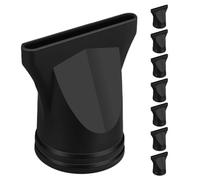 jojofuny Set 8 Pezzi Accessori per Chioma Ugello Concentratore per Asciugacapelli in Plastica Nera, Attacco Sostitutivo per Styling Efficiente, Adatto per Salone e Uso Domestico,