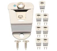 jojofuny Set 8 Pezzi Clip Porta Microfono Auto in Metallo con Viti, Supporto per Microfono Radio Cb e Stereo, Montaggio Stabile per Camion e Veicoli, Accessori per Microfoni Portatili