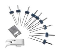 jojofuny Set Aghi Gemelli Doppi Elastici per Macchina da Cucire Domestica con Piedino Premistoffa, 3 Misure 2/90 3/90 4/90, per Cuciture Precise su Tessuti Multistrato e Uso Domestico