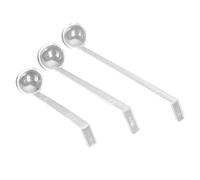 jojofuny Set di 3 Mestoli da Cucina in Plastica Trasparente Manico e Gancio, Utensili per Servire e Porzionare Salsa, per Attività in Cucina e Buffet