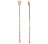 jojofuny Set di Strumenti per Incenso in Rame Colore Oro Cucchiaio e Paletta Accessori Riutilizzabili per Bruciatore per Ufficio e Bar