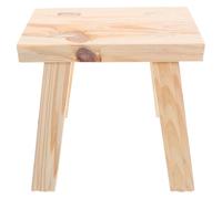 jojofuny Sgabello in Legno Massello per Poggiapiedi Bordi Arrotondati Sgabello Comodo e Robusto per Cucina Bagno e Camera da Letto Supporto Leggero e Sicuro per Uso Quotidiano