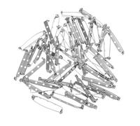 jojofuny Spilla da 3,8cm in Metallo Resistente Chiusura di Sicurezza a Barra, Piastra a Tre Fori, per Progetti Artigianali e Decorazioni Creative