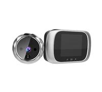 jojofuny Spioncino Digitale Elettronico con Telecamera Mp Visualizzatore Porta senza Batteria Sicurezza Avanzata con Foto Automatica e Standby Argento