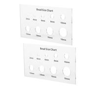 jojofuny Strumento Calibro Perline Acrilico Trasparente 2 Pezzi, Righello di Misurazione da 2 a 18 Mm per Creazione Gioielli, Stencil Cerchio per Perline e Pietre Preziose,