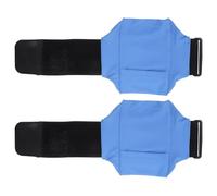 jojofuny Supporto per Cellulare da Gamba Regolabile, Fascia Elastica Leggera per Corsa e Allenamento, Borsa Portaoggetti da Polpaccio per Uomo e Donna, Confezione da 2 Pezzi Colore