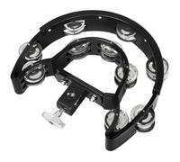 jojofuny Tamburello Tamburello Portatile Suono Chiaro in Metallo e Abs Doppio Strato e Materiale Resistente Strumento a Percussione per Feste di Danza e Occasioni Speciali per Adulti