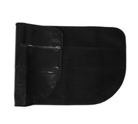 jojofuny Tappeto Ignifugo per Caminetto Mezza Forma in Poliestere e PVC, Resistente al Fuoco, Protezione Pavimento Multiuso per Cucina e Campeggio, Colore Nero