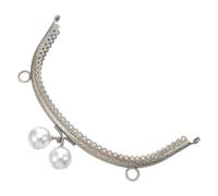 jojofuny Telaio per Borsa Serratura e Perle 16,5 CM, Accessori Artigianali in Metallo per Borsetta Elegante da Donna per Eventi Speciali