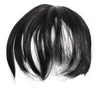 jojofuny Topper per Chioma da Donna Clip-On Sintetico 15 CM Naturale Nero per Chioma Diradati Posticcio Invisibile per Coprire Grigi e Aggiungere Volume Quotidiano