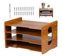 jojofuny Vassoi Portadocumenti per Ufficio Vassoio per Posta in Uscita Organizer da Scrivania Vaschette e Supporti per Lettere Vassoi Impilabili per Documenti