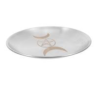 jojofuny Vassoio Portacandele Pentagramma in Acciaio 304 Piatto Rotondo per Altare e Decorazioni Ritualistiche Portaoggetti Multifunzione per Cerimonie e Ambienti Sacri