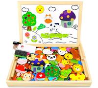 Jojoin 110 PCS Puzzle Magnetico Legno - Lavagna Animali Giocattolo | Giochi Montessori per Bambini- Educativi Puzzle Regalo Bambini Bambino 3 Anni Pasqua