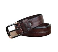 JOJOJ Cinghia casuale della pelle bovina di strato superiore della cinghia di cuoio genuino degli uomini per gli uomini, Caff, 50inch(for176lb-198lb)