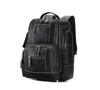 JOJOJ Zaino retrò di grande capacità for viaggi d'affari da uomo Borsa for computer con zaino da 15,6 pollici(Black1)