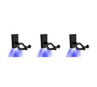 Jojomino 3 ganci per chitarra a lunga durata, da parete, supporto per guitarra, luce a LED per chitarra elettrica, basso banjo, blu