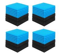 Jojomino 50 pezzi piastra acustica suono studio schiuma per la parete fonoassorbente piastra suono piastre dense cuneo per la casa, 2,5 x 30 x 30 cm