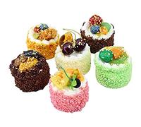 Jojomino 6 pezzi torta artificiale simulazione, realistico cupcake pane dessert modello display torta fotografia puntello