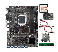 Jojomino B250C 12 Scheda BTC Mining Scheda Madre+CPU+Fan+4G DDR4 RAM+128G SSD+ SATA+ Interruttore 12XUSB3.0 LGA1151 DDR4 MSATA