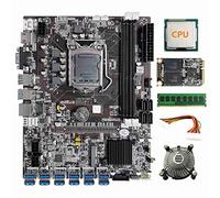 Jojomino B75 12 Scheda BTC Mining Scheda Madre+CPU+Fan+8G DDR3 RAM+128G SSD+24Pin di Estensione di Alimentazione 12 USB3.0 LGA1155 DDR3 MSATA