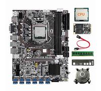 Jojomino B75 12 Scheda BTC Mining Scheda Madre+CPU+Fan+8G DDR3 RAM+128G SSD+ SATA+Lunetta 12USB3.0 (PCIE1X) LGA1155 DDR3 RAM MSATA