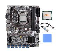 Jojomino B75 12 Scheda BTC Mining Scheda Madre+CPU+Metallo Pulsante Interruttore (1M)+Pad Termico 12XUSB3.0 Slot LGA1155 DDR3 RAM MSATA