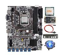 Jojomino B75 12 Scheda BTC Mining Scheda Madre+G530/G1630 CPU+Ventola di Raffreddamento+128G SSD+ Interruttore+Baffle 12XUSB3.0 LGA1155 DDR3 MSATA