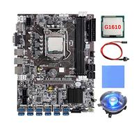 Jojomino B75 12 Scheda GPU BTC Mining Scheda Madre+G1610 CPU+Fan+Thermal Pad+ Interruttore 12XUSB3.0 Slot LGA1155 DDR3 RAM MSATA