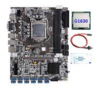 Jojomino B75 12 Scheda GPU BTC Mining Scheda Madre+G1630 CPU+Grasso Termico+ Interruttore 12XUSB3.0 (PCIE) Slot LGA1155 DDR3 RAM MSATA