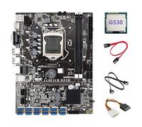 Jojomino B75 12USB BTC Mining Scheda Madre+G530 CPU+2XSATA +4PIN IDE a SATA 12 USB3.0 B75 ETH Minatore Scheda Madre