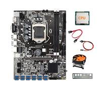 Jojomino B75 12USB ETH Mining Scheda Madre+CPU+Baffle+SATA +Interruttore +Ventilatore Arancione 12XPCIE a USB3.0 B75 BTC Scheda Madre