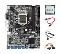 Jojomino B75 12USB ETH Mining Scheda Madre+G540 CPU+2XSATA +4PIN a SATA 12USB3.0 B75 USB ETH Minatore Scheda Madre