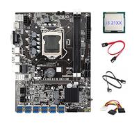 Jojomino B75 12USB ETH Mining Scheda Madre+I3 21XX CPU+2XSATA +4PIN a SATA 12USB3.0 B75 USB ETH Minatore Scheda Madre