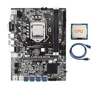 Jojomino B75 8 Card BTC Mining Scheda Madre+CPU Casuale+ di Estensione USB (1M) LGA1155 8XPCIE Supporto Adattatore USB 2XDDR3 MSATA