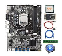 Jojomino B75 8 Scheda BTC Mining Scheda Madre+CPU+Fan+8G DDR3 RAM+128G SSD+ Interruttore+ di Rete 8USB3.0 GPU LGA1155 DDR3 MSATA