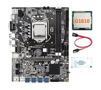 Jojomino B75 8 Scheda BTC Mining Scheda Madre+G1610 CPU+Grasso Termico+ SATA 8XUSB3.0 (PCIE 1X) Slot GPU LGA1155 DDR3 RAM MSATA