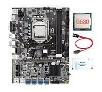 Jojomino B75 8 Scheda BTC Mining Scheda Madre+G530 CPU+Grasso Termico+ SATA 8XUSB3.0 (PCIE 1X) Slot GPU LGA1155 DDR3 RAM MSATA