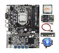 Jojomino B75 8 Scheda BTC Mining Scheda Madre+G530/G1630 CPU+Ventola di Raffreddamento+128G SSD+Interruttore +Lunetta 8XUSB3.0 GPU LGA1155 DDR3 MSATA