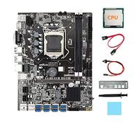 Jojomino B75 8USB ETH Mining Scheda Madre+CPU+Baffle+ SATA+ Interruttore+Grasso Termico+Pad Termico BTC Minatore Scheda Madre