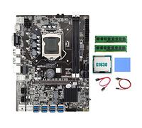 Jojomino B75 BTC Minatore Scheda Madre 8XUSB+G1630 CPU+2XDDR3 8G 1600 Mhz RAM+Cavo SATA+Cavo Interruttore Termico Pad B75 USB Scheda Madre