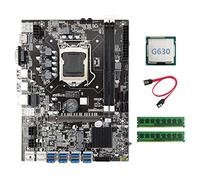Jojomino B75 BTC Mining Scheda Madre 8XUSB+G630 CPU+2XDDR3 4 GB RAM+SATA LGA1155 B75 USB Minatore Scheda Madre