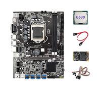 Jojomino B75 BTC Mining Scheda Madre 8XUSB+MSATA SSD 128G+G530 CPU+ SATA+ Interruttore con Luce LGA1155 Minatore Scheda Madre