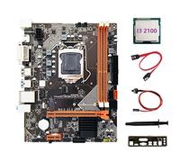 Jojomino B75 Desktop Scheda Madre+I3 2100 CPU+ SATA+ Interruttore+Grasso Termico+Baffle M.2 NVME LGA 1155 per CPU I3 I5